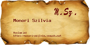 Monori Szilvia névjegykártya