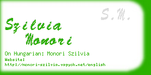 szilvia monori business card